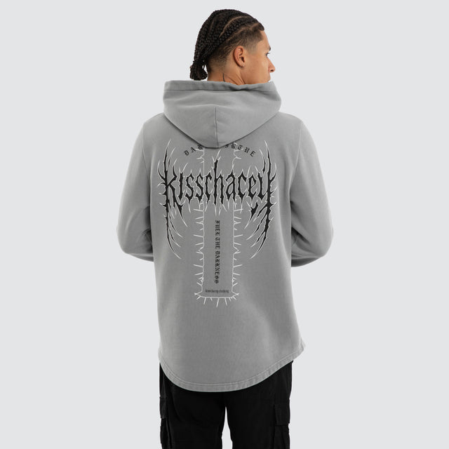 Sustain Dual Curved Hoodie Pigment Ultimate Grey