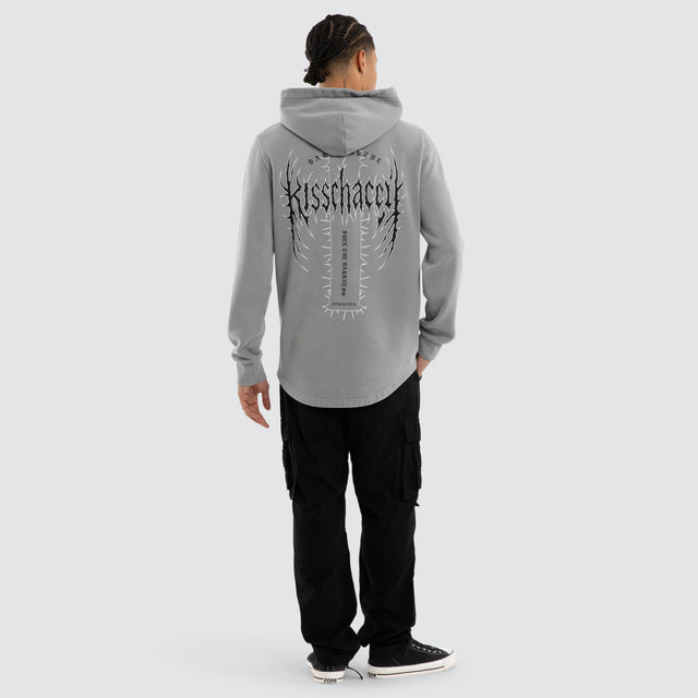 Sustain Dual Curved Hoodie Pigment Ultimate Grey