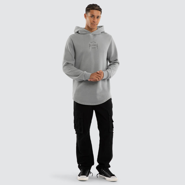 Sustain Dual Curved Hoodie Pigment Ultimate Grey