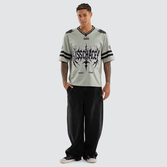 Dystopian Mesh Jersey Charcoal
