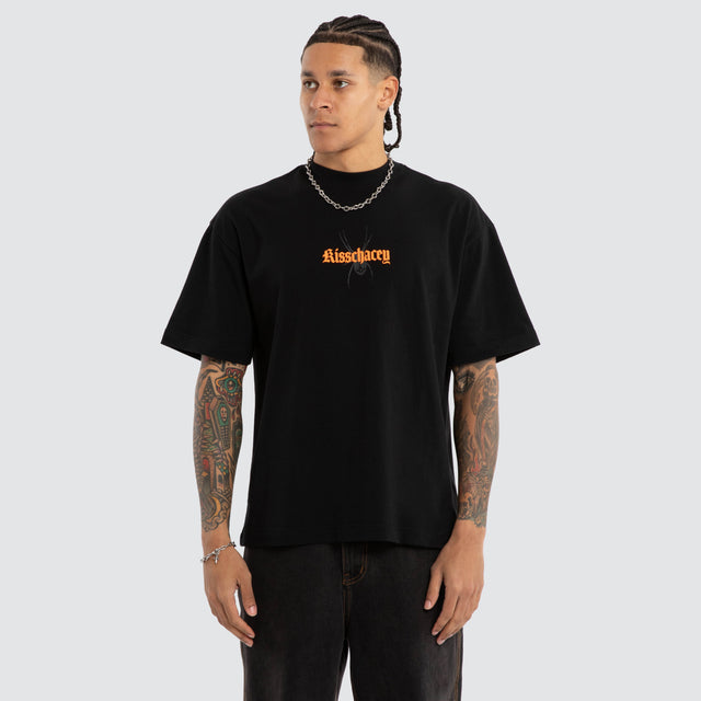Across Street Tee Jet Black