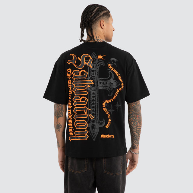 Across Street Tee Jet Black