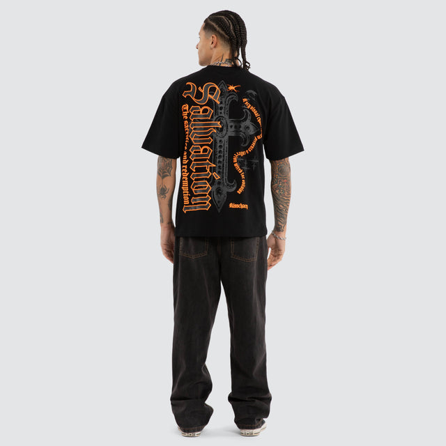 Across Street Tee Jet Black
