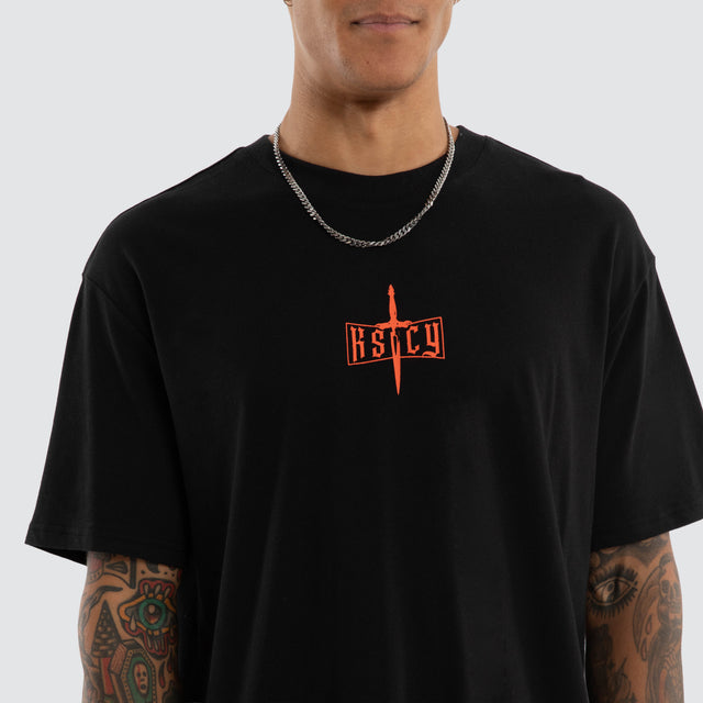 Plaque Box Fit Tee Jet Black
