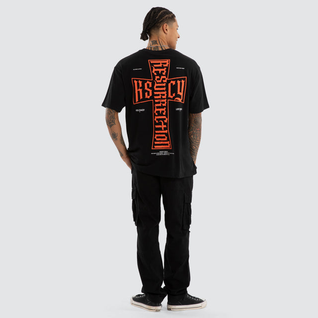 Plaque Box Fit Tee Jet Black