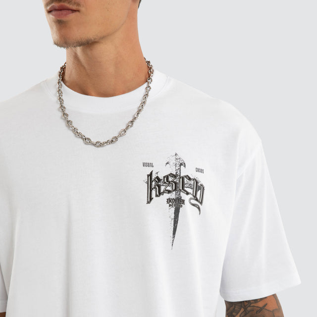 Model wears Immersion Box Fit Tee Optical White T-Shirts White – image 6