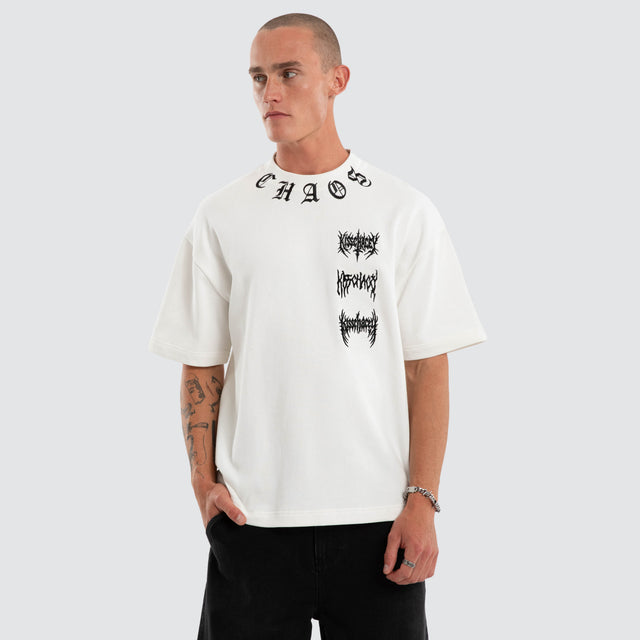 Cyber Loopback Street Tee Natural White
