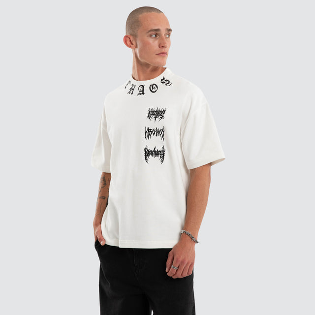 Cyber Loopback Street Tee Natural White