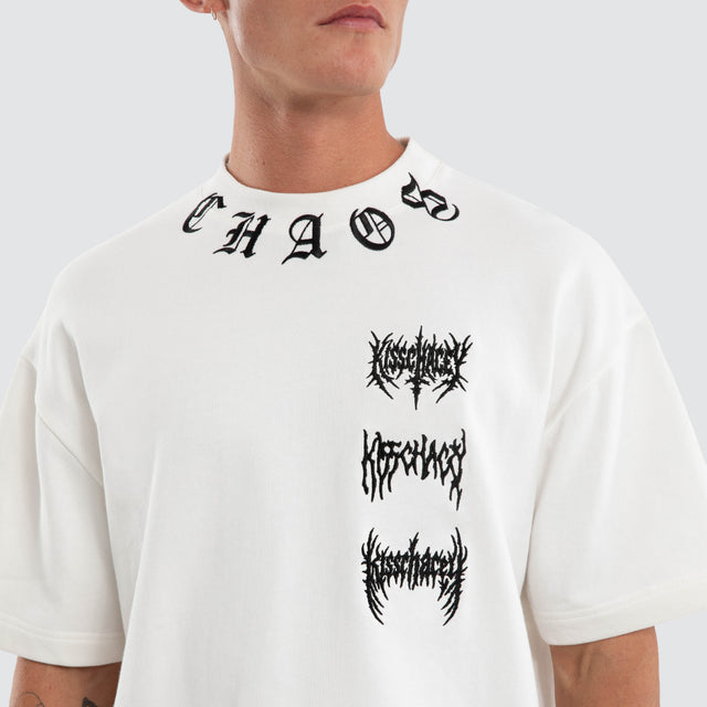 Cyber Loopback Street Tee Natural White