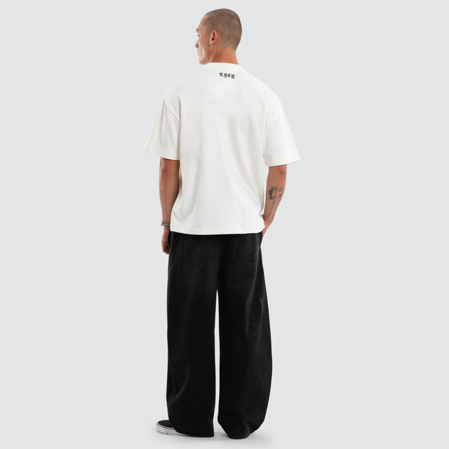 Cyber Loopback Street Tee Natural White