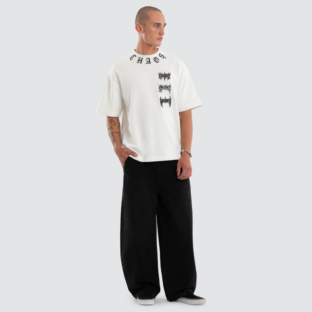 Cyber Loopback Street Tee Natural White