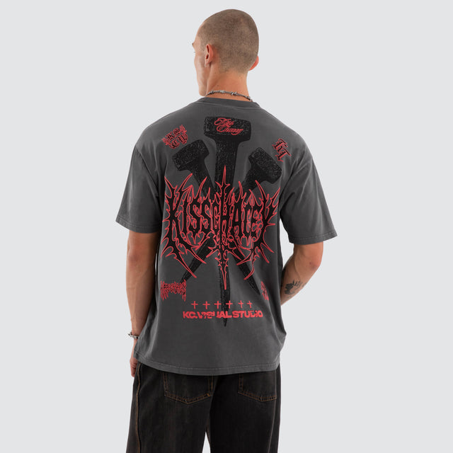 Hollow Box Fit Tee Pigment Asphalt