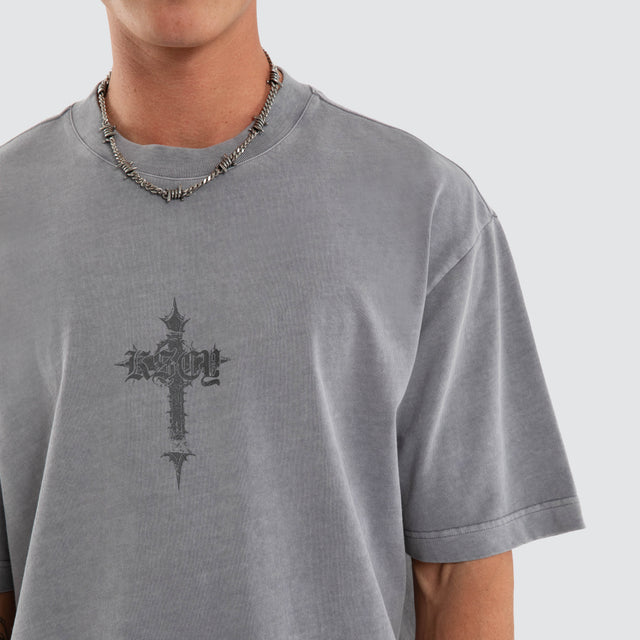 Forsaken Oversized Tee Pigment Sky Rocket