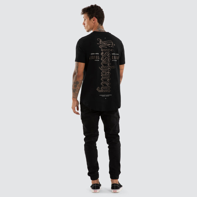 Recoil Dual Curved Tee Jet Black