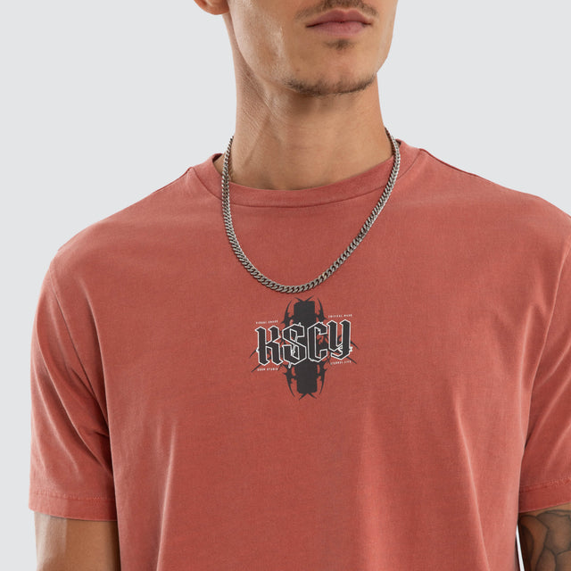 Exhale Dual Curved Tee Pigment Mahogany