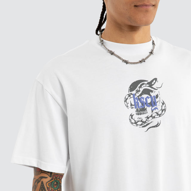 Anaconda Street Tee Optical White