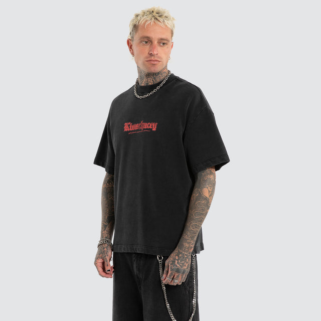 Weathered Street Tee Mineral Black