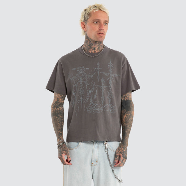 Luke Walker Error Rocker Tee Charcoal