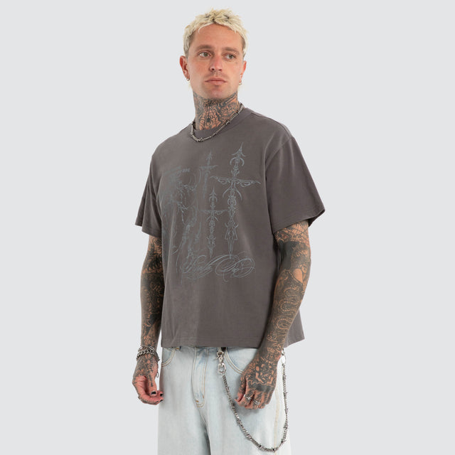 Luke Walker Error Rocker Tee Charcoal