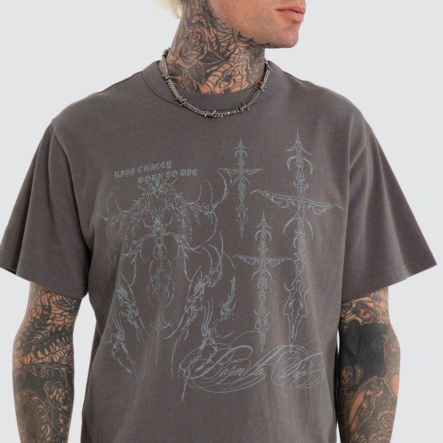 Luke Walker Error Rocker Tee Charcoal