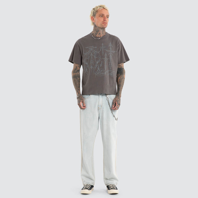 Luke Walker Error Rocker Tee Charcoal