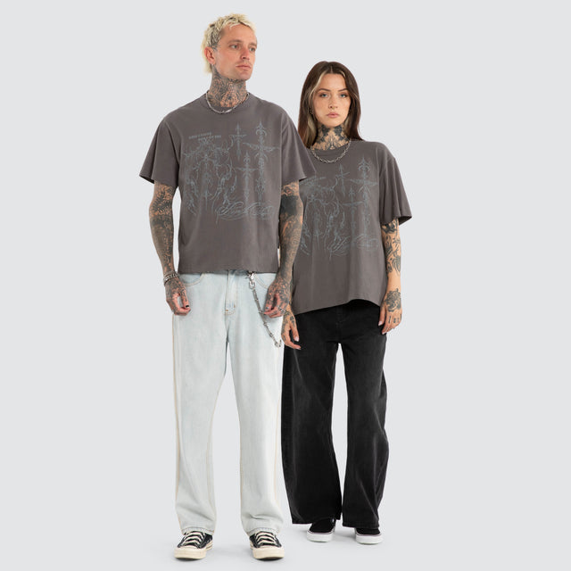 Luke Walker Error Rocker Tee Charcoal
