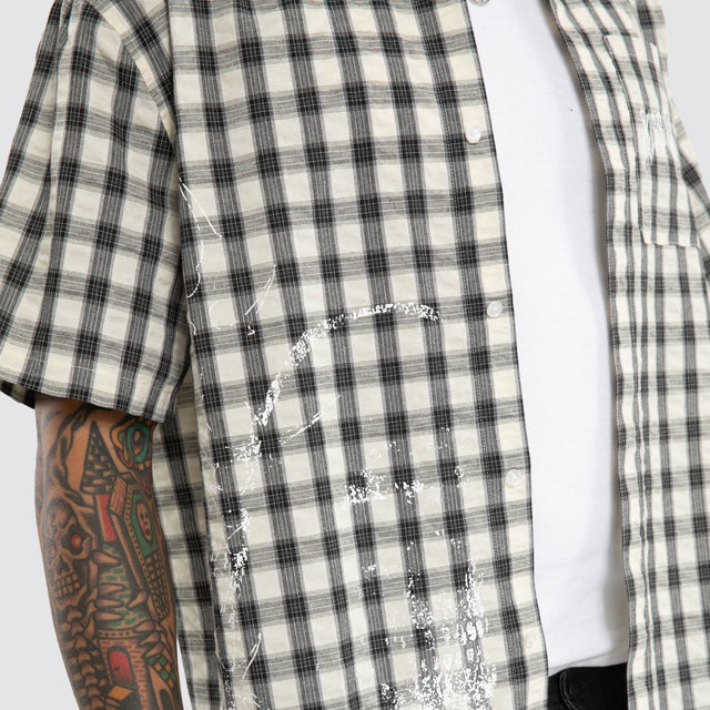 Reaper Short Sleeve Shirt Grey Check