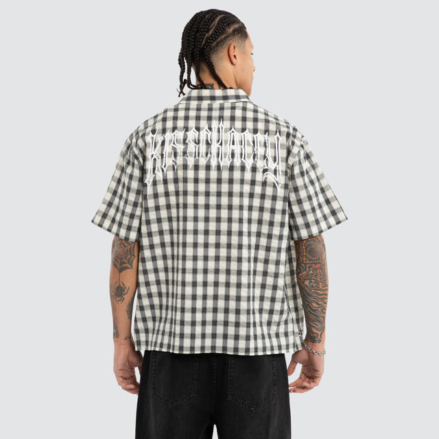 Reaper Short Sleeve Shirt Grey Check