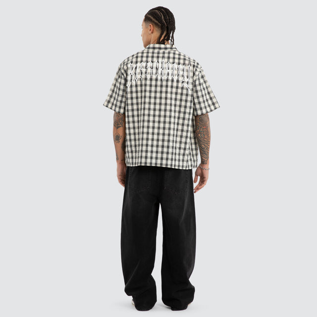Reaper Short Sleeve Shirt Grey Check