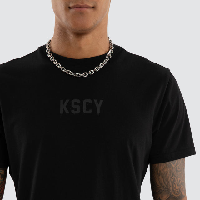 Frankie Dual Curved Tee Jet Black