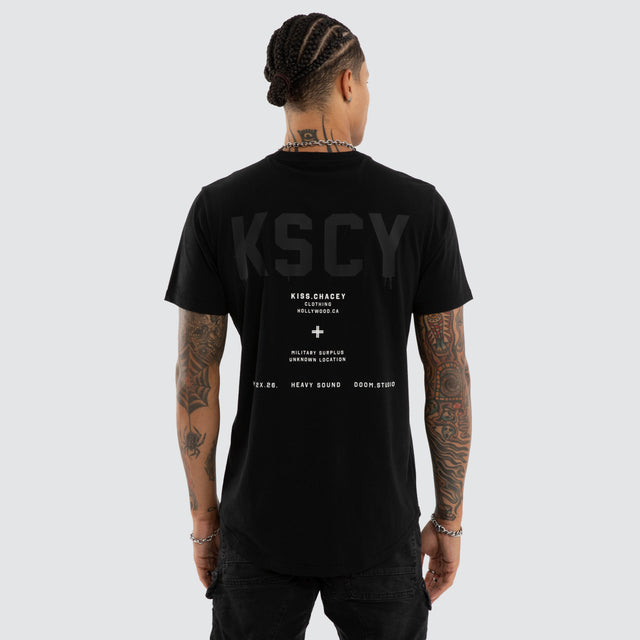 Frankie Dual Curved Tee Jet Black