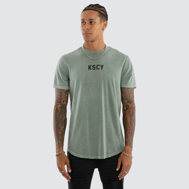 Frankie Dual Curved Tee Pigment Slate Grey