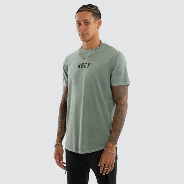 Frankie Dual Curved Tee Pigment Slate Grey