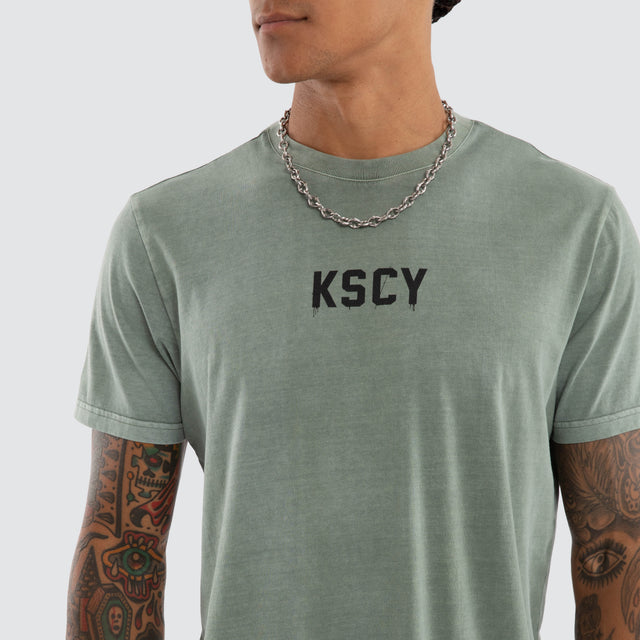 Frankie Dual Curved Tee Pigment Slate Grey