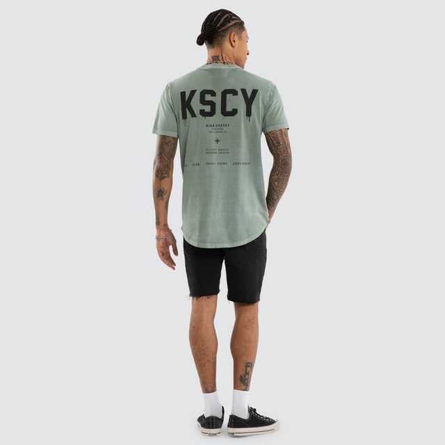 Frankie Dual Curved Tee Pigment Slate Grey