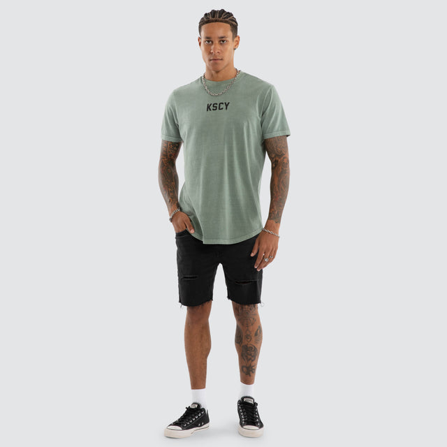 Frankie Dual Curved Tee Pigment Slate Grey