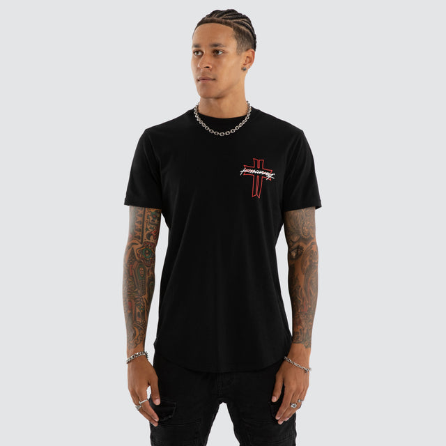 Jackson Dual Curved Tee Jet Black