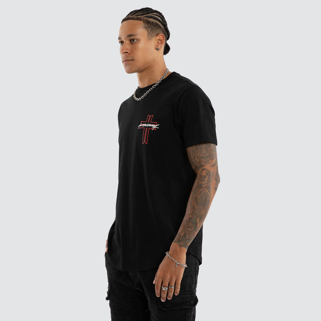 Jackson Dual Curved Tee Jet Black