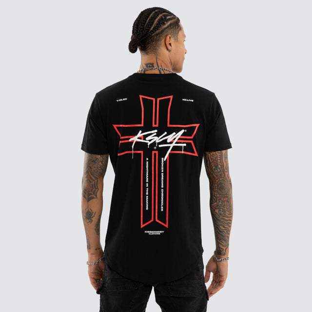 Jackson Dual Curved Tee Jet Black