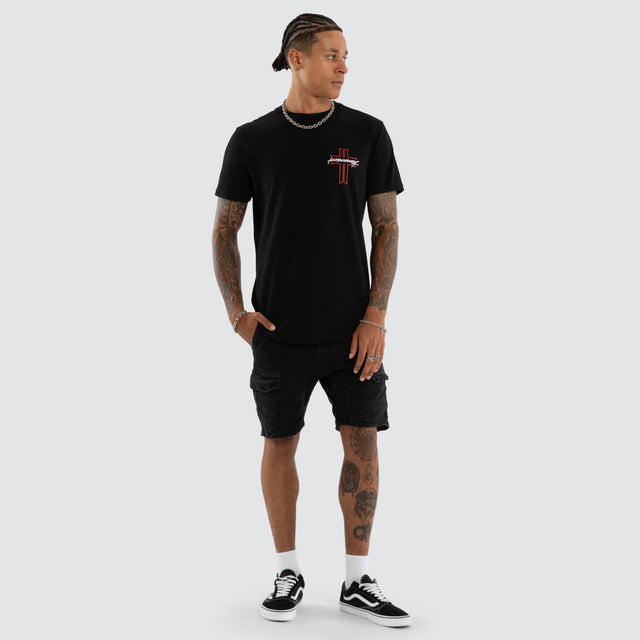 Jackson Dual Curved Tee Jet Black