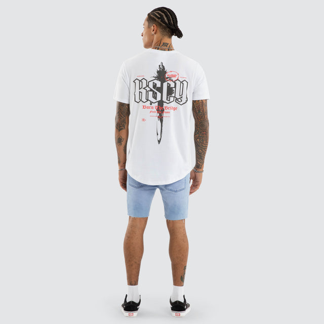 Chronic Dual Curved Tee Optical White
