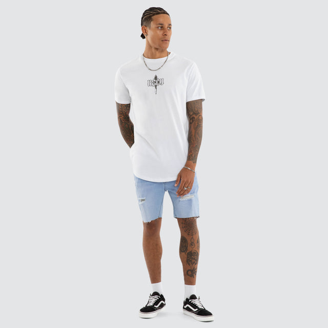 Chronic Dual Curved Tee Optical White