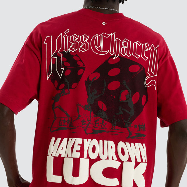 Luck Street Fit Tee Chilli Red