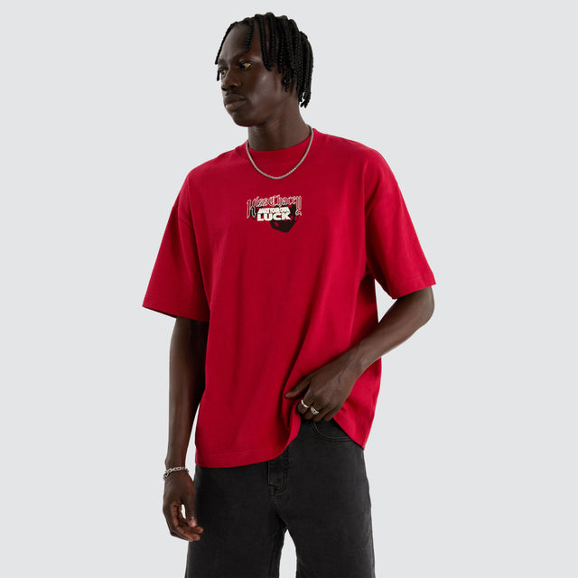 Luck Street Fit Tee Chilli Red