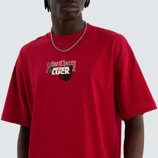 Luck Street Fit Tee Chilli Red