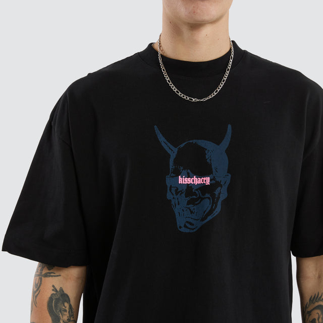 model wears Witchcraft Heavy Street Tee Jet Black T-Shirts Black - image 3