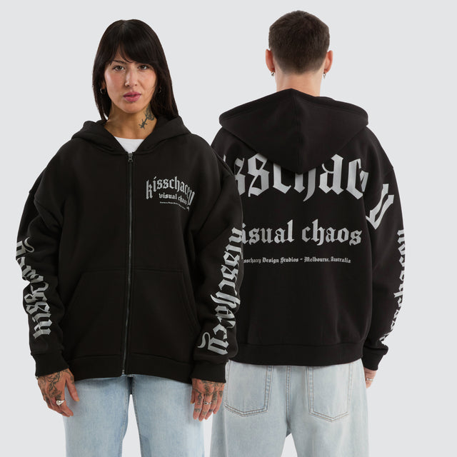 Kingdom Street Zip Hoodie Jet Black