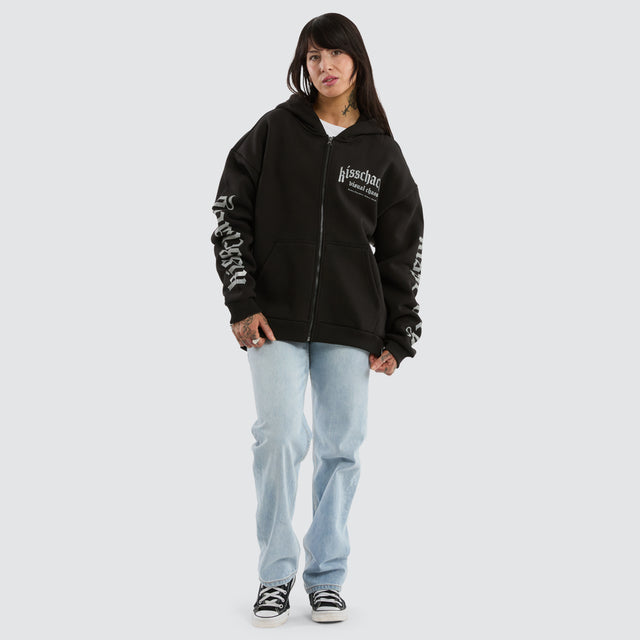 Kingdom Street Zip Hoodie Jet Black