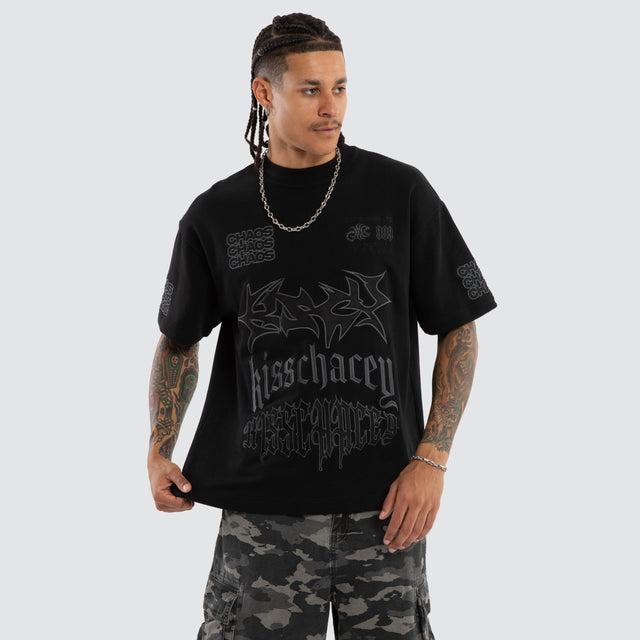 Posse Loopback Street Tee Jet Black