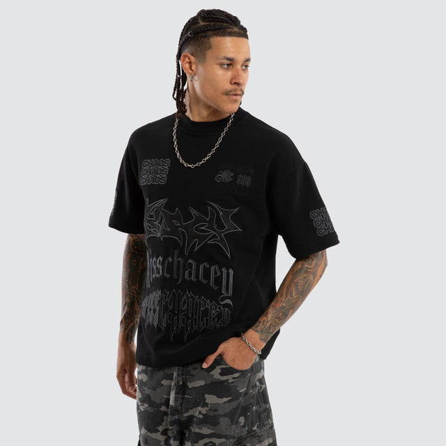 Posse Loopback Street Tee Jet Black